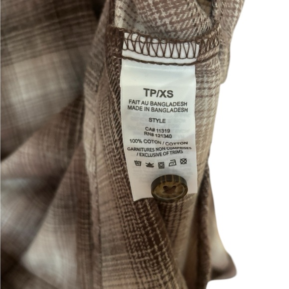 NWT Garage Oversized Plaid Shirt - Picture 4 of 5